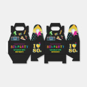 ネオン80の誕生会パーソナライズされた フェイバーボックス (折り畳みなし)