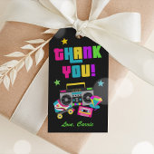 ネオン80の誕生日パーティーメッセージカード ギフトタグ