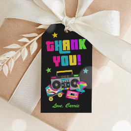 ネオン80の誕生日パーティーメッセージカード ギフトタグ