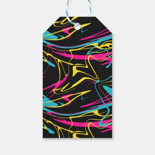 ネオン80の誕生日パーティーメッセージカード ギフトタグ (裏面)