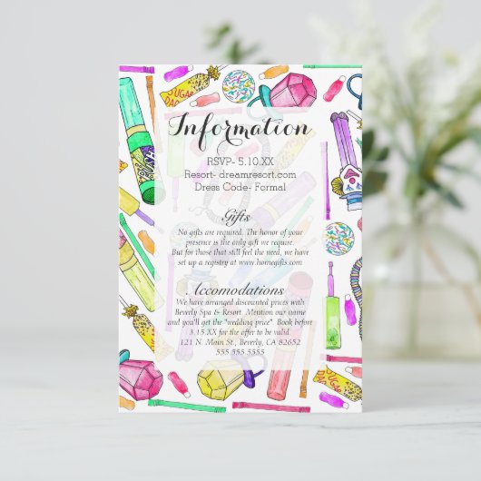 ネオン80年代90年代のレトロキャンデおもしろいィー柄 エンクロージャーカード (スタンド正面)