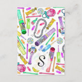 ネオン80年代90年代のレトロキャンデおもしろいィー柄 エンクロージャーカード (裏面)