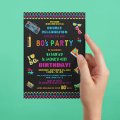 ネオン80'sジョイント誕生日パーティー 招待状