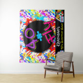 ネオン80's テーマ | 40歳でも飛ぶ ヒップホップ40歳誕生日 タペストリー (インサイチュ)