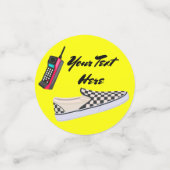 ネオン90のレトロヒップホップハウスパーティーカラフル写真 コンフェッティ (スモール正面)