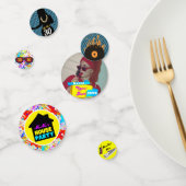 ネオン90のレトロヒップホップハウスパーティーカラフル写真 コンフェッティ (グループ)