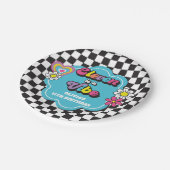 ネオン90年代レトロイレブンはヴィーベ11誕生日 ペーパープレート (アングル)