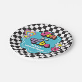 ネオン90年代レトロテンはヴィベ10誕生日 ペーパープレート (アングル)