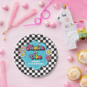 ネオン90年代レトロ12はヴィベ12誕生日 ペーパープレート (パーティー)