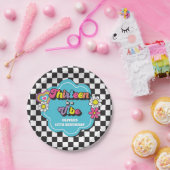 ネオン90年代レトロ13はヴィベ13誕生日 ペーパープレート (パーティー)