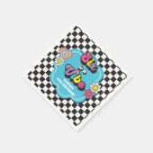 ネオン90年代レトロ6はヴィベ6誕生日 スタンダードカクテルナプキン (角)