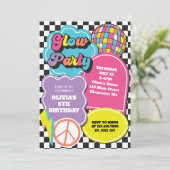 ネオン90sレトログロー誕生日 招待状 (スタンド正面)