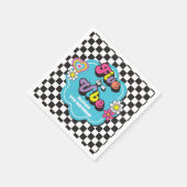 ネオン90sレトロ5はヴィベ5番誕生日 スタンダードカクテルナプキン (角)