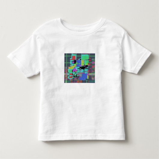 ネオン90s 80sグリッドデザイン トドラーTシャツ (正面)