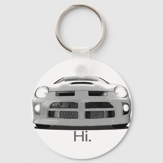 ネオン「こんにちは」。 キーホルダー (正面)