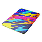 ネオン(ばちゃばちゃ)跳ねるデザイン バスマット (アングル)