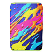 ネオン(ばちゃばちゃ)跳ねるデザイン バスマット (正面縦)