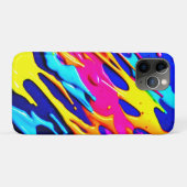 ネオン(ばちゃばちゃ)跳ねるデザイン Case-Mate iPhoneケース (裏面(横))