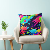 ネオン（ばちゃばちゃ）跳ねるフロー クッション (椅子)