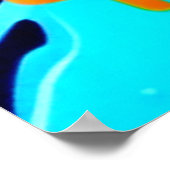 ネオン(ばちゃばちゃ)跳ねるフロー ポスター (角)