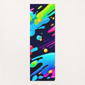 ネオン(ばちゃばちゃ)跳ねるフロー ヨガマット (正面)