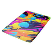 ネオン(ばちゃばちゃ)跳ねる絵を描アート バスマット (アングル)