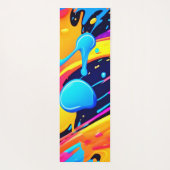 ネオン(ばちゃばちゃ)跳ねる絵を描アート ヨガマット (裏面)