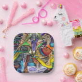 ネオン アーバン グラフィティ プレート (パーティー)