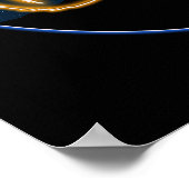 ネオン・ウルフが月で吠える ポスター (角)