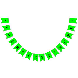 ネオン・エレクトリック・グリーン・カラー | オーダーメイド バンティングフラッグ