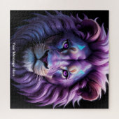 ネオン・エンジェシィ鮮やかッカラフルク・ライオン野生動物 ジグソーパズル (横)