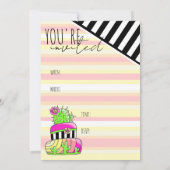 ネオン カクタス 招待状 "ご招待" (裏面)