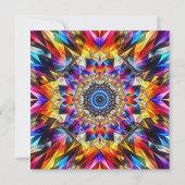 ネオン カラフル バースデー パーティー 招待状 (裏面)