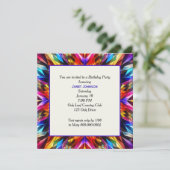 ネオン カラースコープ バースデー パーティー 招待状 (スタンド正面)