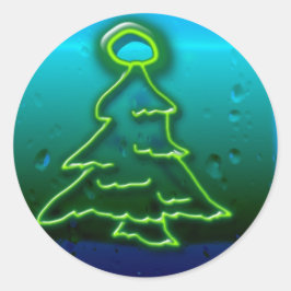 ネオン・クリスマス ラウンドシール