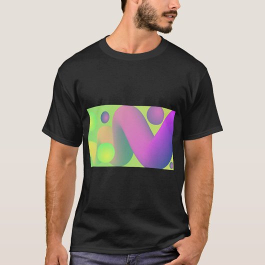ネオン グラデーション パーティー ヴァイブス Tシャツ (正面)