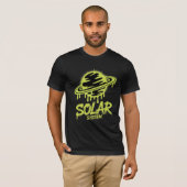 ネオン・グラフィティ太陽系土星アート Tシャツ (正面フル)