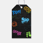 ネオン グラフィティ シックス セブン キッズ 7歳の誕生日パーティー ギフトタグ (裏面)