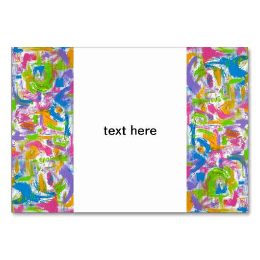 ネオン・グラフィティ・抽象芸術・ブラシストローク テーブルナンバー (正面)