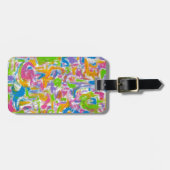 ネオン・グラフィティ・抽象芸術・ブラシストローク ラゲッジタグ (正面横)