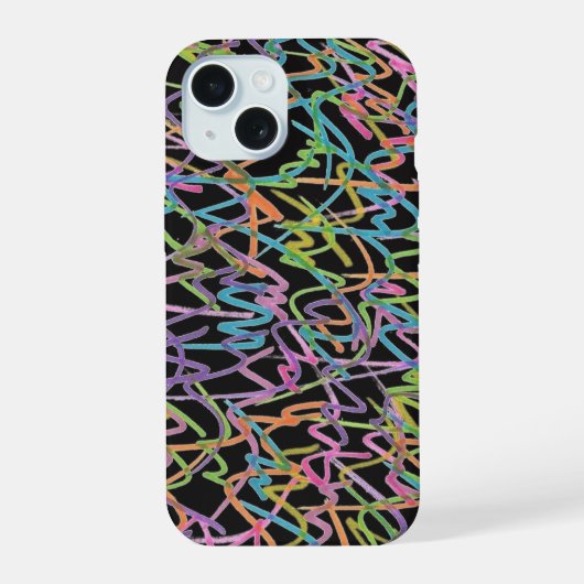ネオン・グラフィティiPhoneケース iPhone 15ケース (裏面)