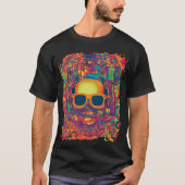 "ネオン・グリッチ・バイブス" 抽象芸術Tシャツ –  Tシャツ (正面)