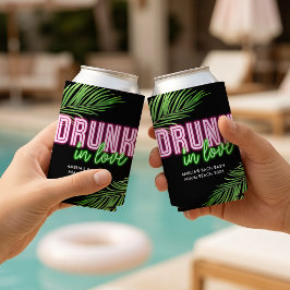 ネオン・グリーンとピンクのトロピカル・バッハ「酔いしれた恋」 缶クーラー