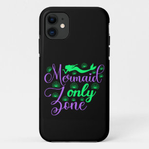 ネオン・グリーンと紫の人魚のみのゾーン iPhone 11 ケース
