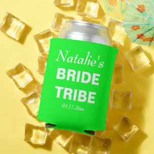 ネオン・グリーン花嫁結婚部族の花嫁メイド 缶クーラー