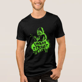 ネオン グリーン アーバン ストリート アート グラフィティ グラフィック トライブレンドTシャツ