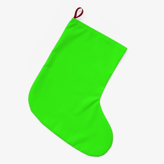 ネオン グリーン オーダーメイド クリスマス ストックキング ラージクリスマスストッキング (正面 (吊り時))