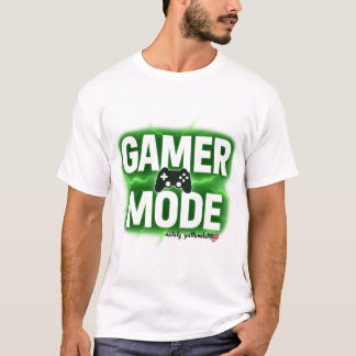 ネオン・グリーン・ゲーマーモード・デザイン Tシャツ