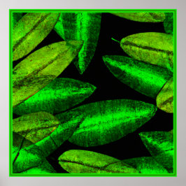 ネオン グリーン リーフ アート. 今すぐ購入 ポスター