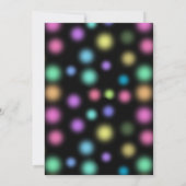 ネオン グロー イン ザ ダーク バースデー パーティー 招待状 (裏面)